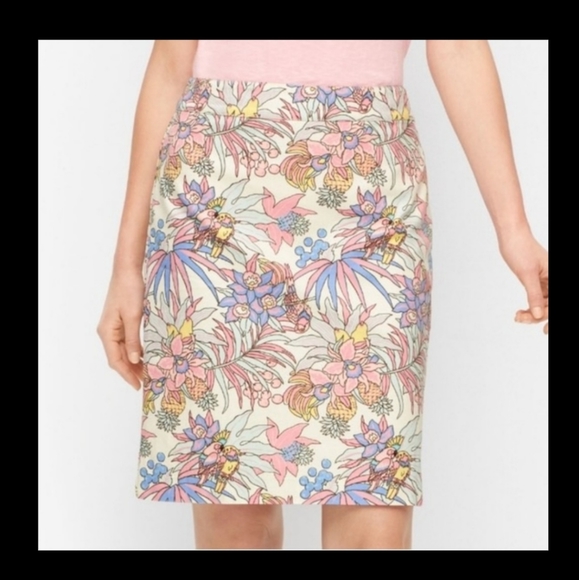 Talbots NWT parrot jungle skirt 6 - Picture 2 of 6